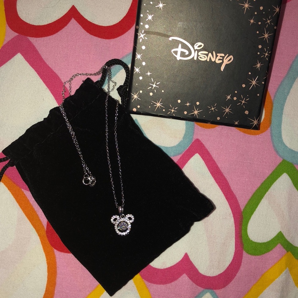 Disney Mickey Mouse sterling silver CZ necklace